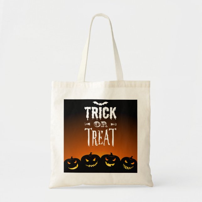 Trick or Treat Pumpkins Tote Bag (Front)