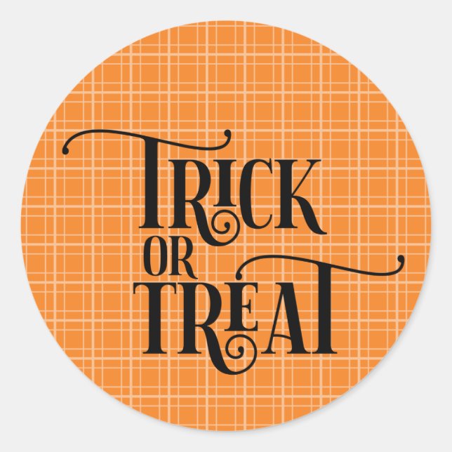 Trick or Treat Round Stickers (Front)