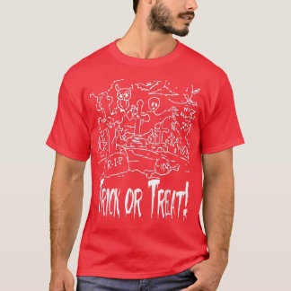 Trick or Treat Scary Graveyard Halloween Costume T-Shirt