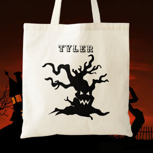 Trick Or Treat Scary Halloween Modern Script Kids Tote Bag