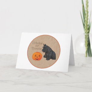 Trick or Treat Scottie Dog Card