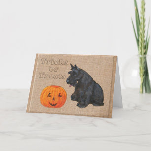 Trick or Treat Scottie Dog Card