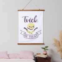Trick or treat skull crossbones Halloween ribbon T