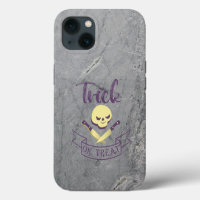 Trick or treat skull crossbones Halloween ribbon T