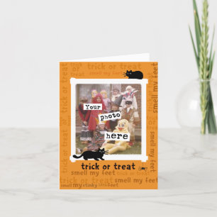 trick or treat smell my feet, Customisable Card