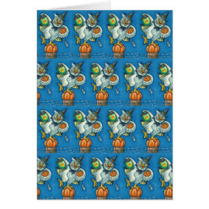 TRICK OR TREAT, SMELL MY FEET HALLOWEEN OWL CARD