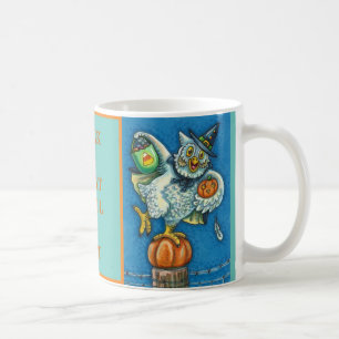 TRICK OR TREAT, SMELL MY FEET HALLOWEEN OWL, FUNNY COFFEE MUG