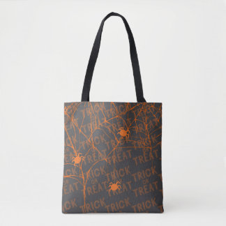 Trick or Treat Spider Black Tote