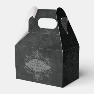 Trick Or Treat Spider Web Dark Gothic Halloween Favour Box
