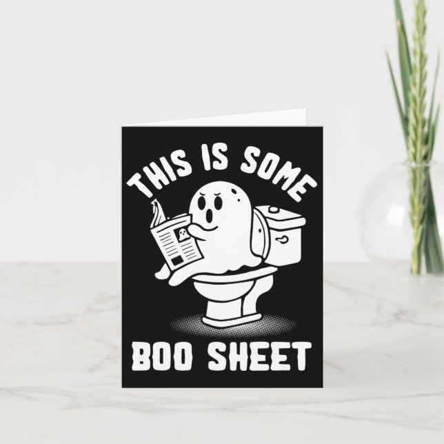 Trick Or Treat Spooky Ghost This Is Some Boo Sheet Card (Front)