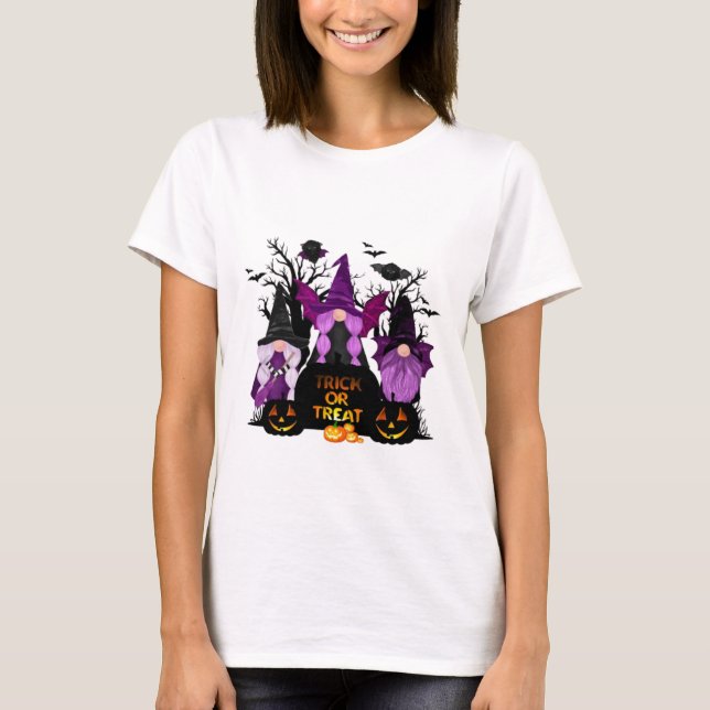 Trick Or Treat Spooky Gnomes T-Shirt (Front)