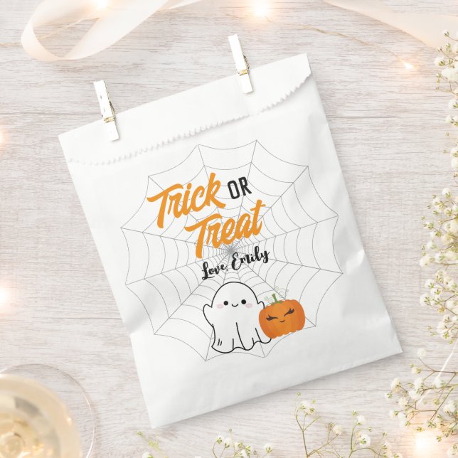 Trick or Treat Spooky Halloween Birthday Party  Favour Bags (Clipped)