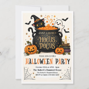 Trick or Treat Spooky Halloween Party Invitation