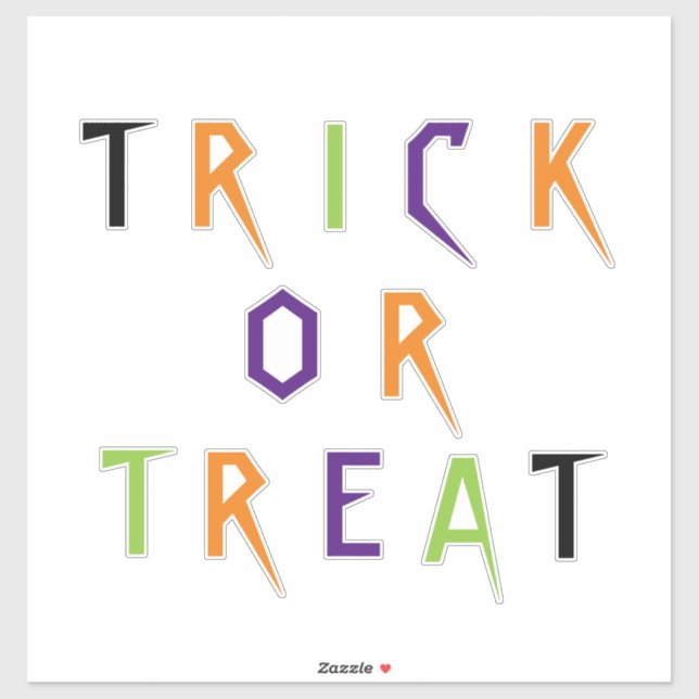 Trick or treat spooky typography Halloween decor (Sheet)