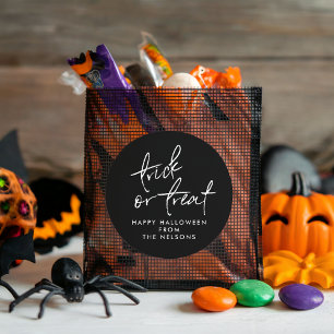 Trick or treat sticker
