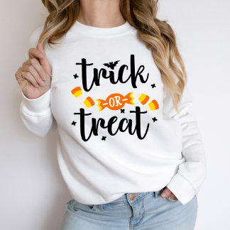 Trick or Treat Text Design Halloween Sweatshirt