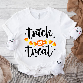Trick or Treat Text Design Halloween Tri-Blend Shirt