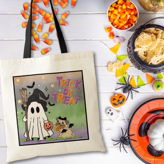 Trick or Treat Tote with Ghost and Dog Bag (Creator Uploaded)