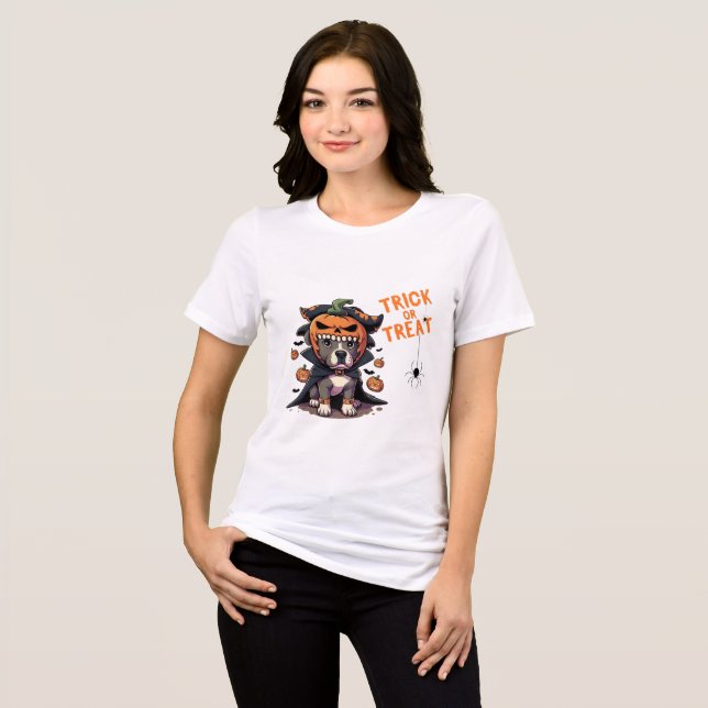 Trick or treat! Tri-Blend shirt (Front Full)