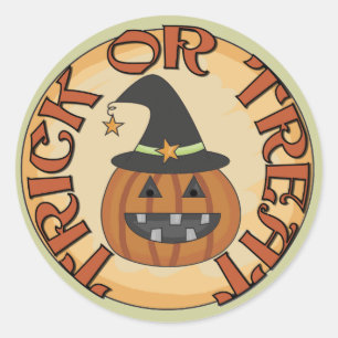 Trick or Treat Tshirts and Gifts Classic Round Sticker