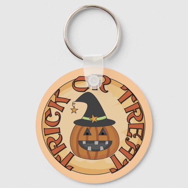 Trick or Treat Tshirts and Gifts Key Ring (Front)