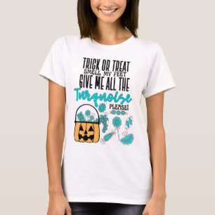 Trick or Treat Turquoise T-Shirt