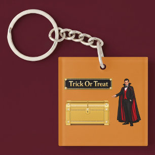 Trick Or Treat Vampire Halloween Key Ring
