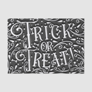 Trick or Treat Vintage Chalk Bones Halloween Party Tissue Paper