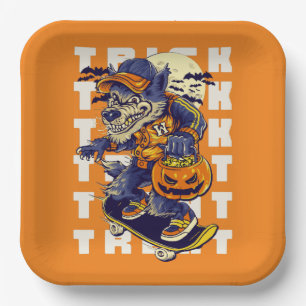Trick or Treat Werewolf Plate