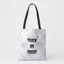 Trick or Treat White Spiderweb Spider Halloween 