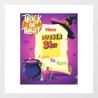 Trick or treat Window Cling