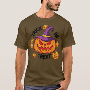 Trick Or Treat Witch Pumpkin Women's Halloween Par T-Shirt