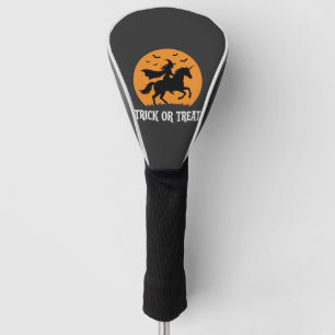 Trick or Treat Witch Unicorn Halloween Design_1 Golf Head Cover