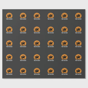 Trick or Treat Witch Unicorn Halloween Design_1 Wrapping Paper