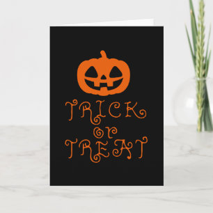 Trick or Treat with a Jack-o’-Lantern Card