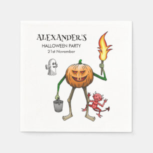 Trick or Treat with Jack O'lantern Napkin
