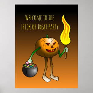 Trick or Treat with Jack O'lantern Poster