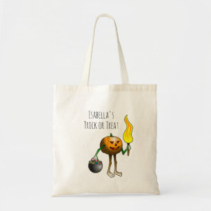 Trick or treat with Jack O'lantern Tote Bag