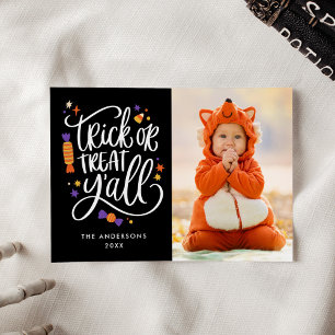 Trick or Treat Y'all Halloween Photo Card