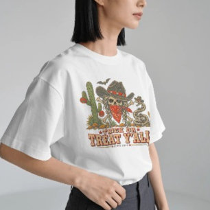 Trick or treat y'all Type western Women Halloween T-Shirt