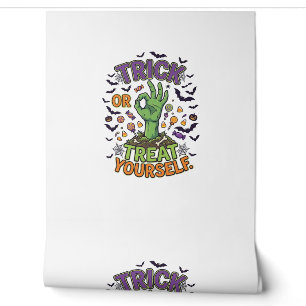 Trick Or Treat Yourself Zombie Hand Halloween Cand Wallpaper