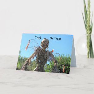 Trick Or Treat Zombie Halloween Greeting Card