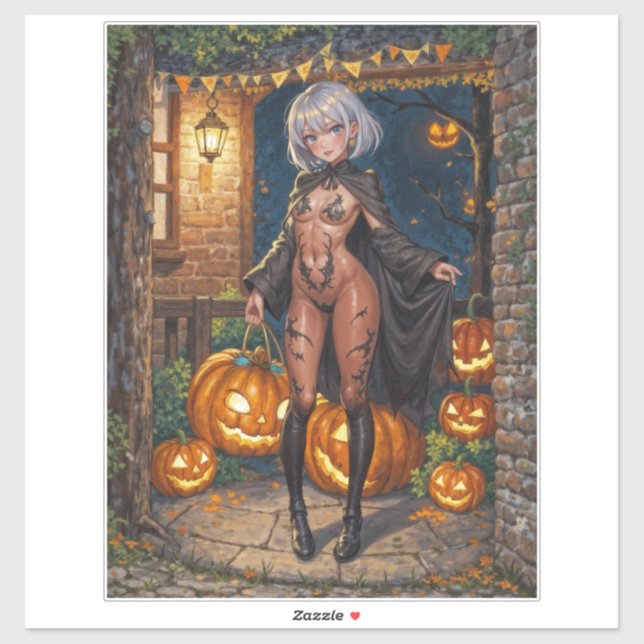Trick or Treater, Brave Halloween Costume Girl (Sheet)