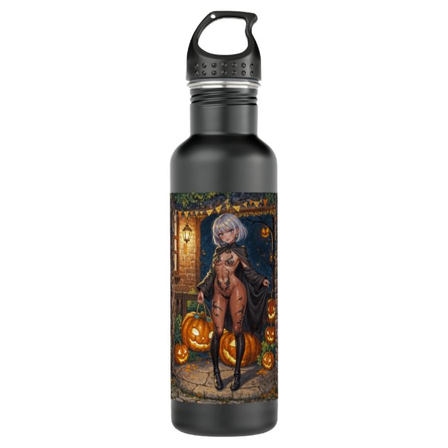 Trick or Treater, Brave Halloween Costume Girl 710 Ml Water Bottle (Front)