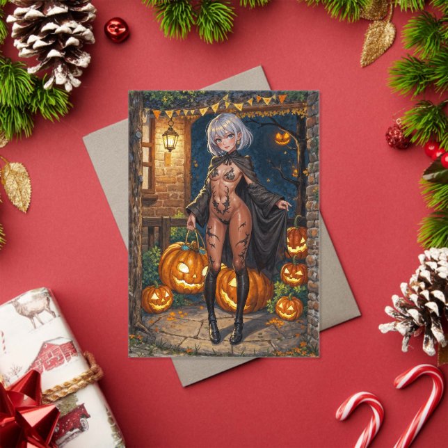Trick or Treater, Brave Halloween Costume Girl Acrylic Invitations (Insitu (Holiday))