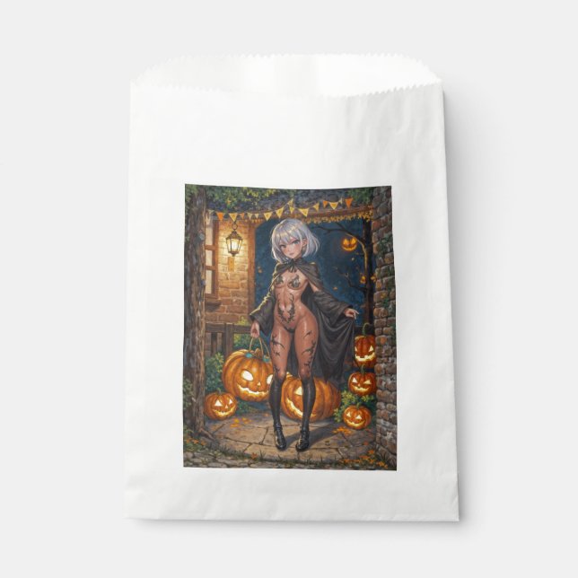 Trick or Treater, Brave Halloween Costume Girl Favour Bags (Front)