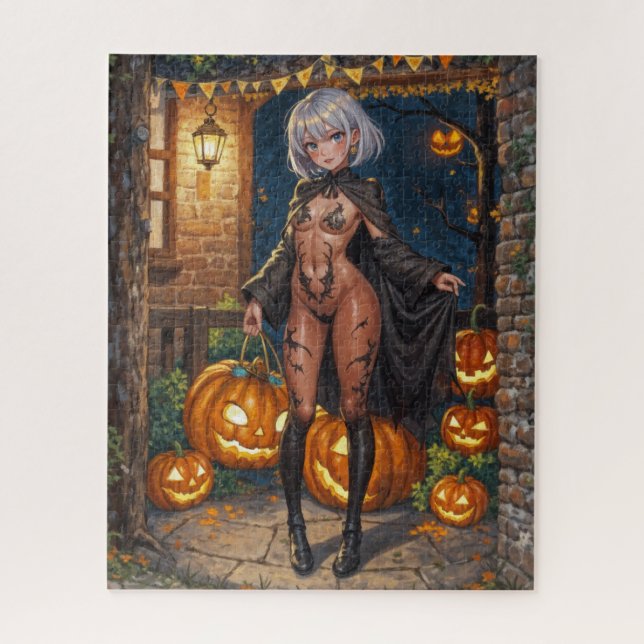 Trick or Treater, Brave Halloween Costume Girl Jigsaw Puzzle (Vertical)