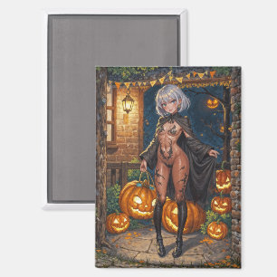 Trick or Treater, Brave Halloween Costume Girl Magnet