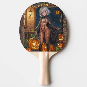Trick or Treater, Brave Halloween Costume Girl Ping Pong Paddle