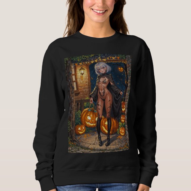 Trick or Treater, Brave Halloween Costume Girl Sweatshirt (Front)
